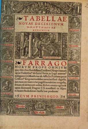 Decisiones Neapolitanae D. Matthaei de Afflictis, [2]. Tabellae Novae Decisionum D. Matthaei ab Afflictis