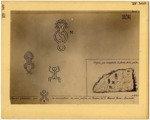 Abzeichnung von Felsinschriften/-Zeichnungen