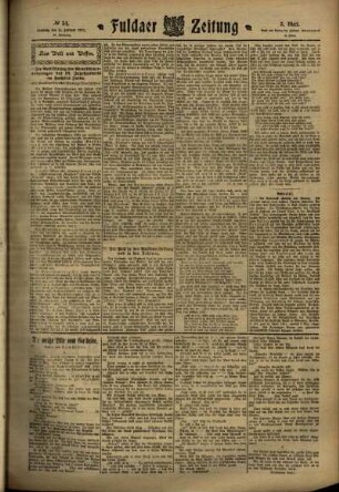 Dritte Ausgabe vom Samstag, den 11. Februar 1911.
