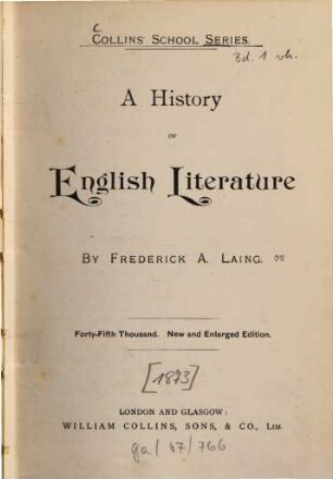 A history of English literature