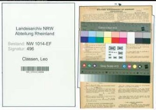 Entnazifizierung Leo Classen , geb. 01.03.1911 (Angestellter)