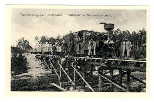 Nr. 92044: Truppenübungsplatz Grafenwöhr. Feldbahn mit Schaumbachbrücke