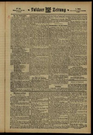 Zweite Ausgabe vom Mittwoch, den 26. Juni 1912.