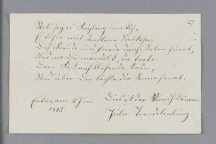 Julie Trendelenburg. – Eutin, 04.06.1815