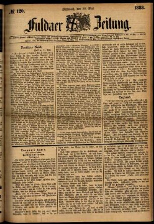 Ausgabe vom Mittwoch, den 30. Mai 1883.
