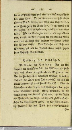 Prüfung des Geschützes