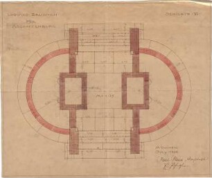 Pfann, Paul; Aschaffenburg; Ludwigsbrunnen - VI (Schichtenplan)