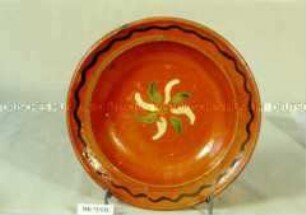 Teller, Blumendekor