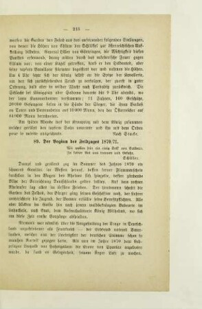 89. Der Beginn des Feldzuges 1870/71