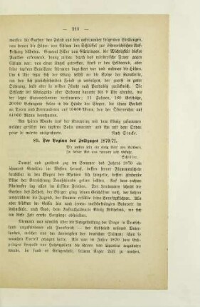 89. Der Beginn des Feldzuges 1870/71
