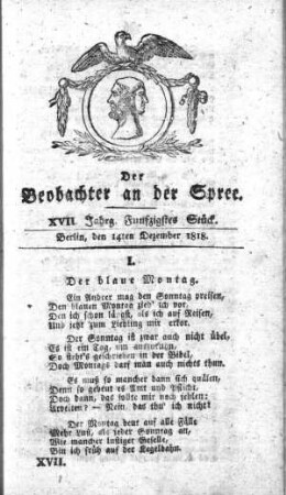 50. Stueck, 14. Dezember 1818