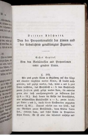 Dritter Abschnitt. Von der Proportonalität der Linien und der Aehnlichkeit gradlinigter Figuren.