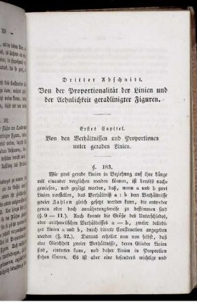 Dritter Abschnitt. Von der Proportonalität der Linien und der Aehnlichkeit gradlinigter Figuren.