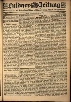 Erste Ausgabe vom Montag, den 24. März 1902.