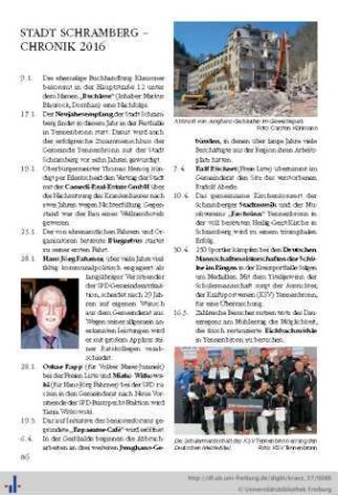 Stadt Schramberg – Chronik 2016.