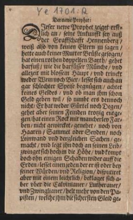 Der newe Prophet
