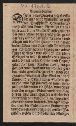 Der newe Prophet