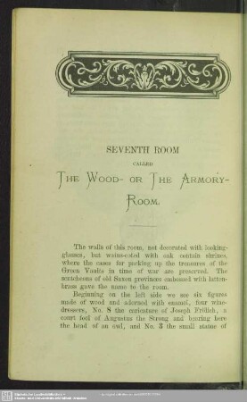 Seventh room called The Wood- or The Armory-Room