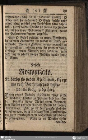 Krótke Rozwutżeṅo