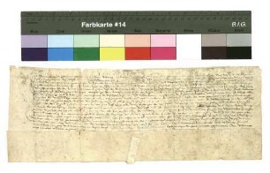 Revers über die Auslösung von Schloss Ludwigseck durch Landgräfin Mechthild