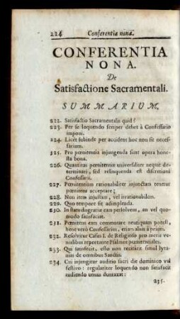 Conferentia Nona. De Satisfactione Sacramentali