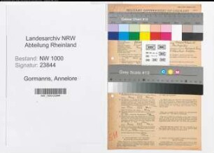 Entnazifizierung Annelore Gormanns, geb. 11.03.1921 (Sekretaerin)