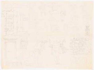Skulpturen und Ornamentik: Skulpturen (Putti), vegetabile Ornamentik, Gesimsdetails