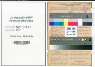 Entnazifizierung Heinrich Birkhoven , geb. 15.03.1902 (Kasseninspektor)