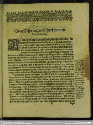 Caput I. Vom Ursprung und Herkommen Muhammedis