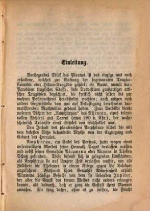 Lustspiele, 18. Amphitruo