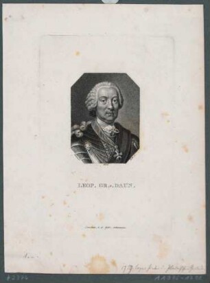 Bildnis Daun, Leopold Joseph von, kaiserlich-österreichischer Feldmarschall