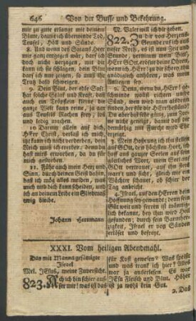 XXXI. Vom heiligen Abendmahl