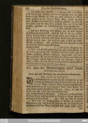 XX. Von der Rechtfertigung eines armen Sünders vor Gott.