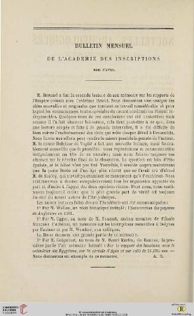 Bulletin mensuel