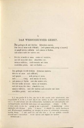 Denkmäler deutscher Poesie und Prosa aus dem VIII. - XII. Jahrhundert, 1. Texte