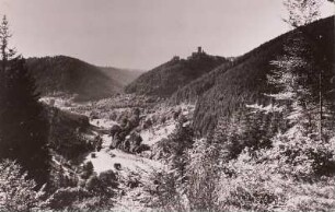 Teinachtal mit Ort Bad Teinach und Burgruine Zavelstein