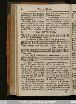 Der LXXVII Psalm.