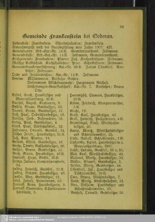 Gemeinde Frankenstein