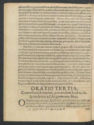 Oratio Tertia.