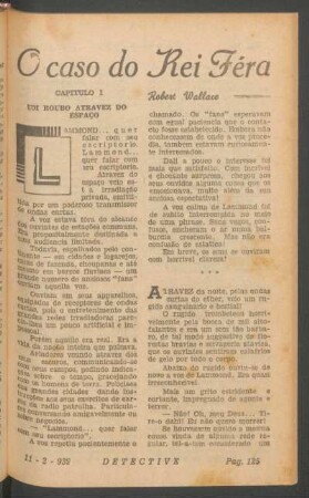 O caso do rei Féra : [Grande novella]. (Continúa no proximo numero)