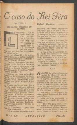 O caso do rei Féra : [Grande novella]. (Continúa no proximo numero)