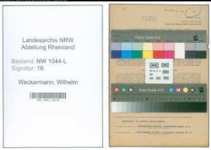 Entnazifizierung Wilhelm Weckermann , geb. 19.06.1912 (Angestellter)
