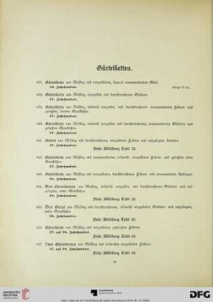 Gürtelketen (Nr. 637-662)
