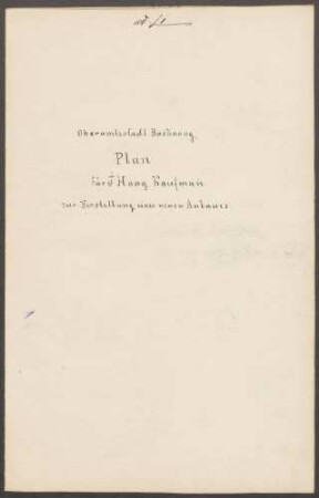 Haag, Johann, Kaufmann Wohnhausanbau