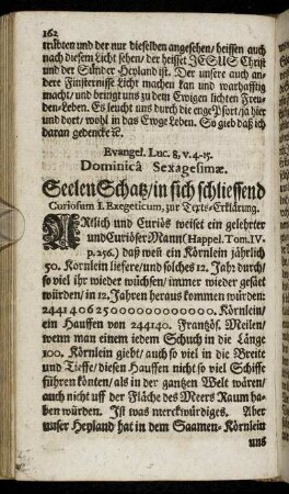Evangel. Luc. 8, v. 4-15. Dominica Sexagesimæ.