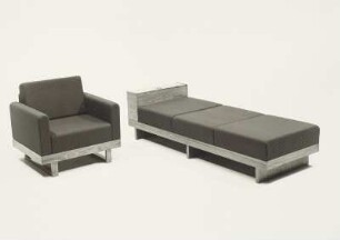 Sessel (Modell EW 587/1) : Sessel und Liege (1975; VEB Polstermöbel Schweikershain)