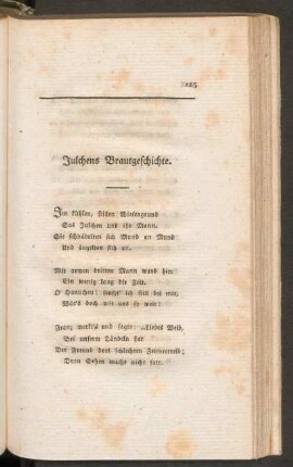 Julchens Brautgeschichte