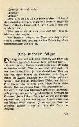 Was hieraus folgte