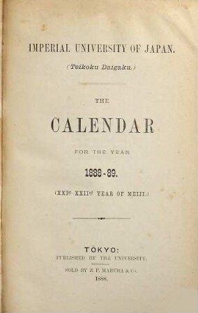 Calendar. 1888/89