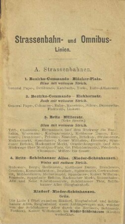 Strassenbahn- und Omnibus-Linien